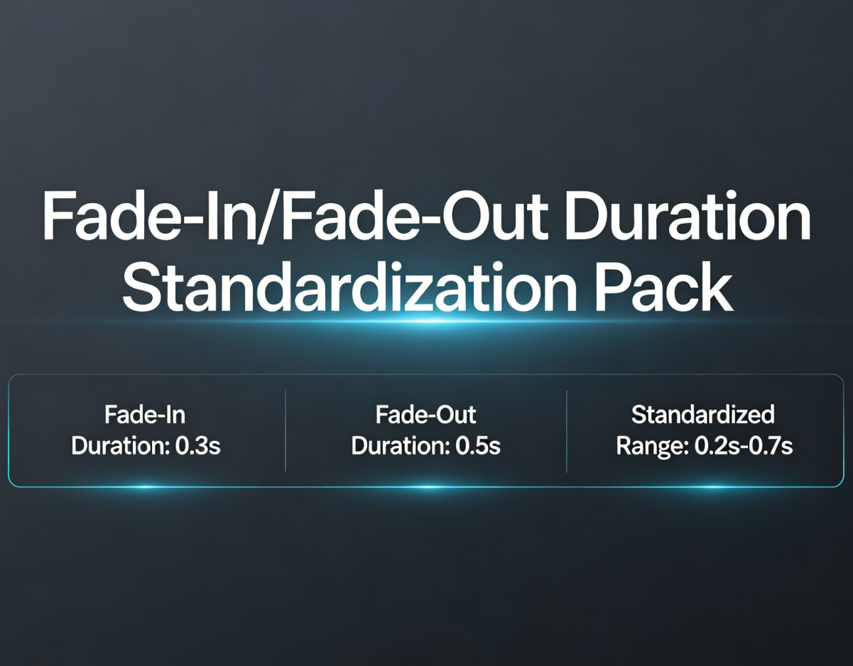 Fade-In/Fade-Out Duration Standardization Pack